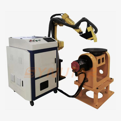 Máquina de limpeza a laser pulsada de superfície de metal de 500W Braço robótico automatizado