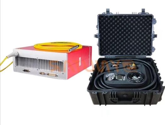 Máquina de limpeza portátil de fibra laser de 100W comprimento de onda 1064nm ar de resfriamento 50kg frequência de pulso 20-1000Hz