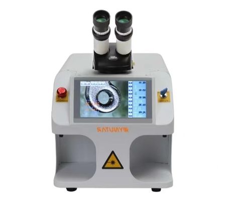 Soldadora a laser de precisão para jóias 150KG Peso 0,2-2mm Profundidade de soldagem 1064nm comprimento de onda de laser