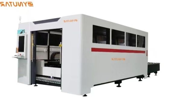 Máquina de corte a laser de fibra de alta velocidade com sistema de servo motor para cortes de precisão